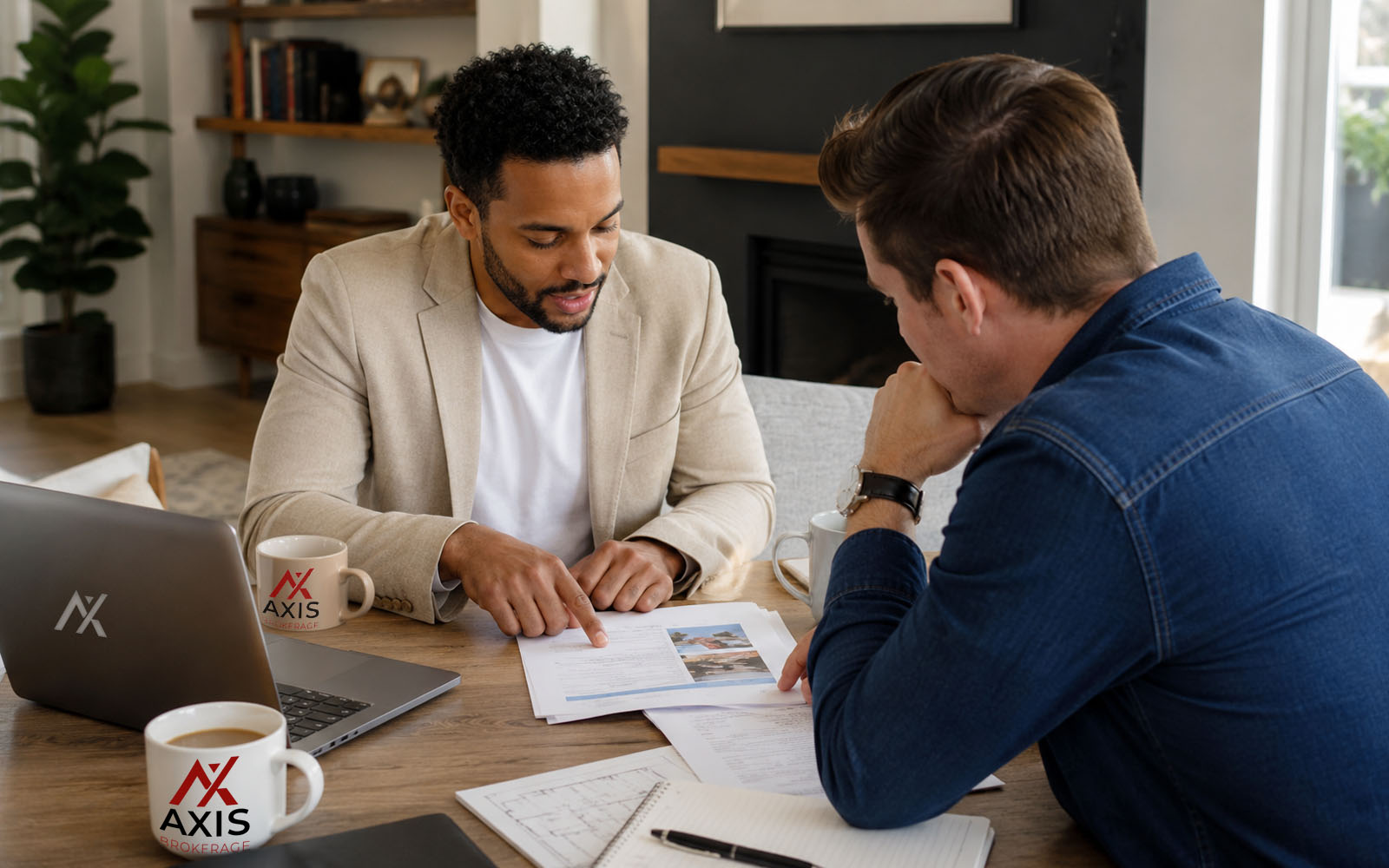 Home seller meeting with a real estate agent